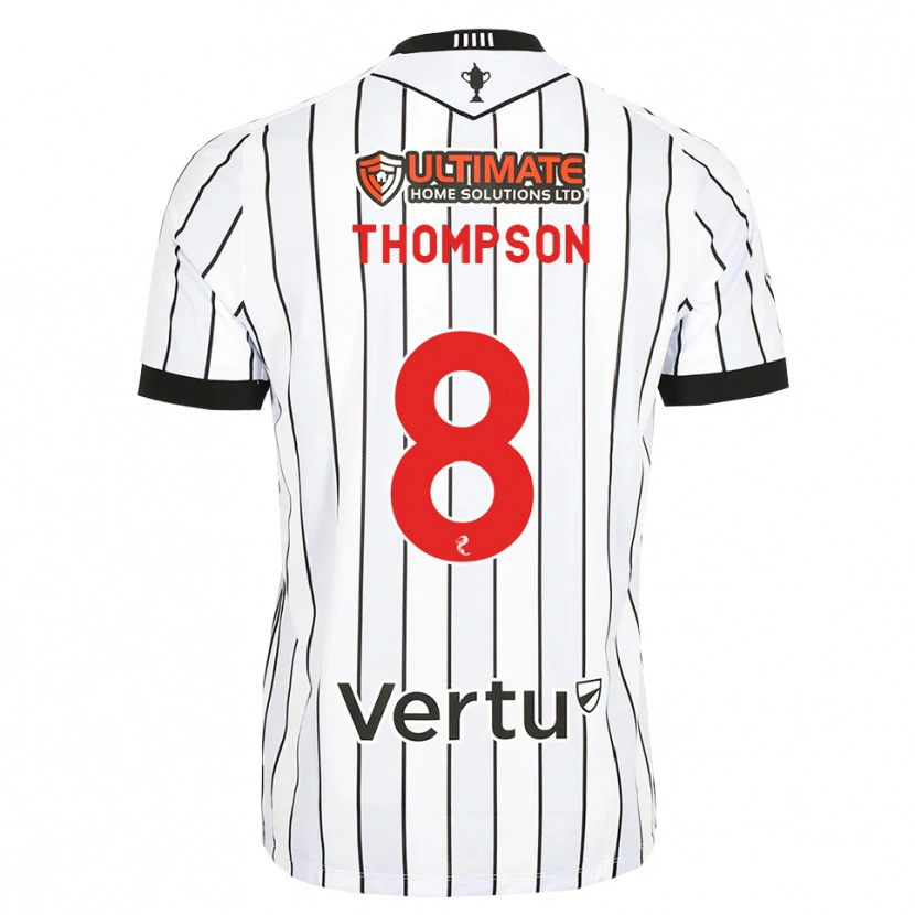 Danxen Herren Struan Thompson #8 Weiß Schwarz Rot Heimtrikot Trikot 2026/27 T-Shirt Schweiz