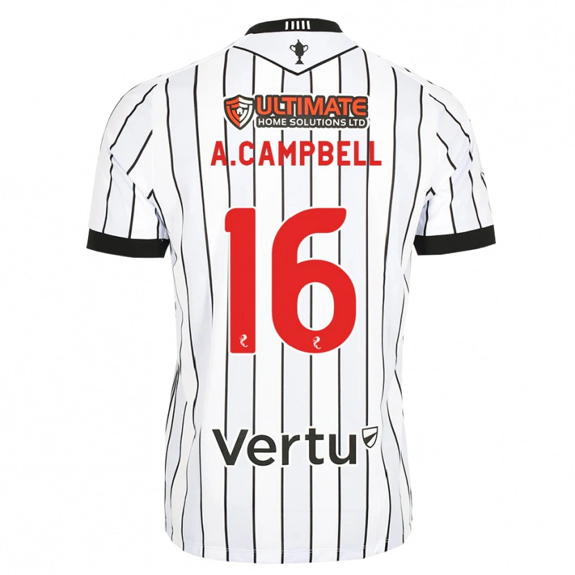 Danxen Herren Allan Campbell #16 Weiß Schwarz Rot Heimtrikot Trikot 2026/27 T-Shirt Schweiz