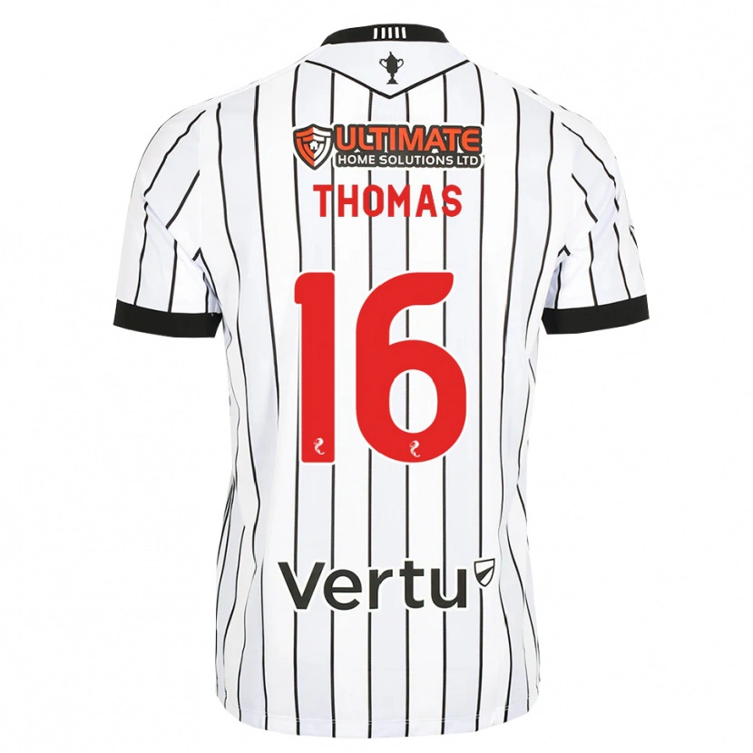 Danxen Herren Luke Thomas #16 Weiß Schwarz Rot Heimtrikot Trikot 2026/27 T-Shirt Schweiz