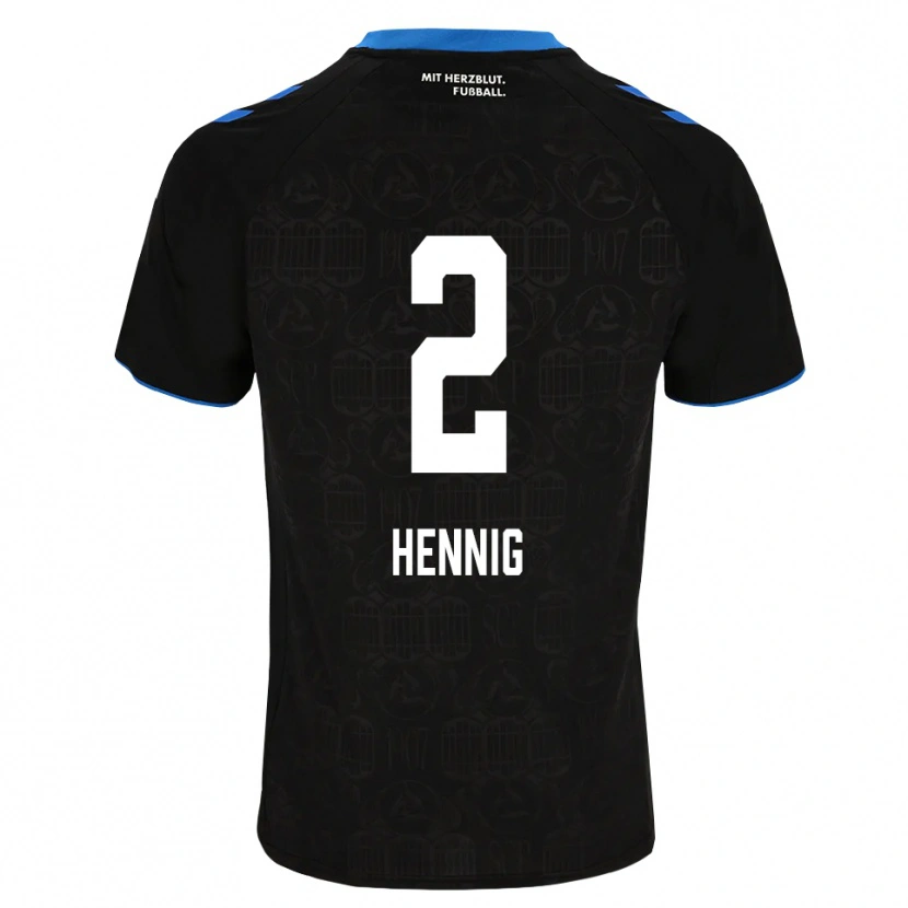 Danxen Herren Lenny Hennig #2 Schwarz Weiß Rot Heimtrikot Trikot 2026/27 T-Shirt Schweiz