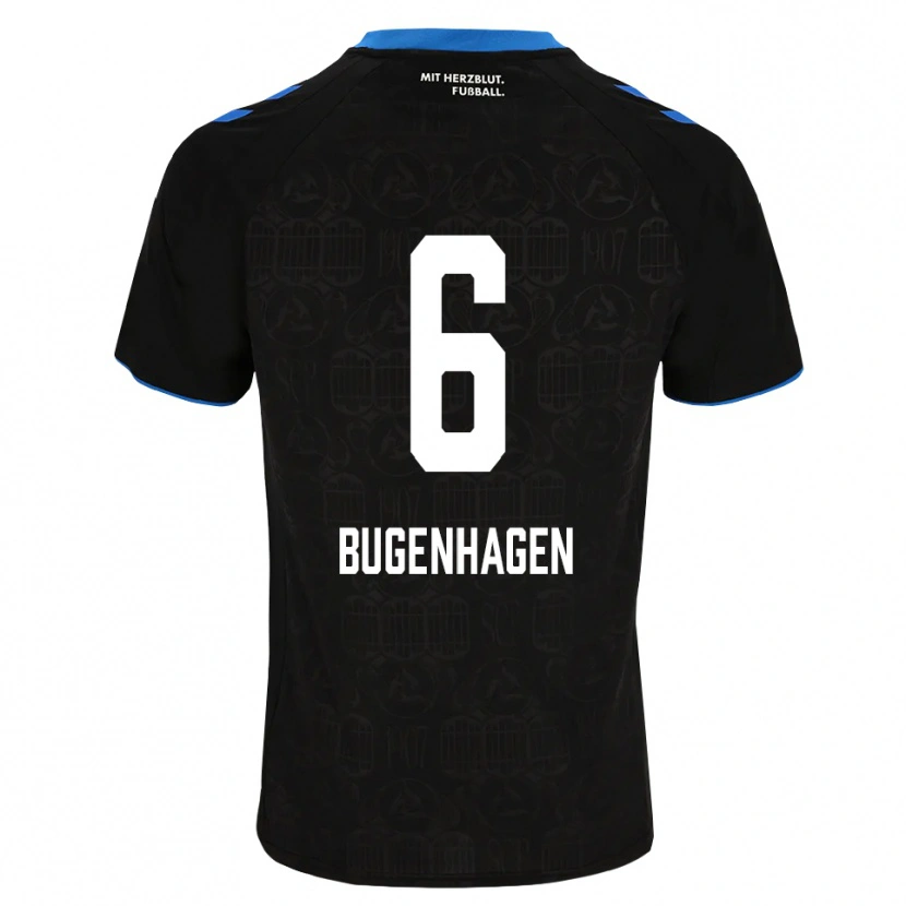 Danxen Herren Julius Bugenhagen #6 Schwarz Weiß Rot Heimtrikot Trikot 2026/27 T-Shirt Schweiz