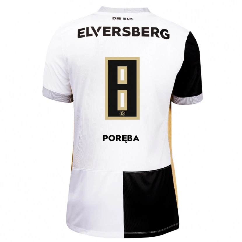 Danxen Herren Lukasz Poreba #8 Schwarz Weiß Braun Heimtrikot Trikot 2026/27 T-Shirt Schweiz
