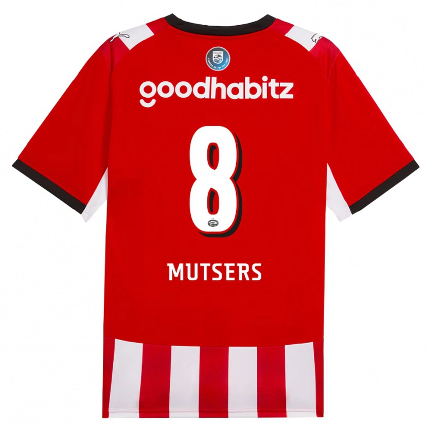 Danxen Herren Milan Mutsers #8 Rot Weiß Schwarz Heimtrikot Trikot 2026/27 T-Shirt Schweiz