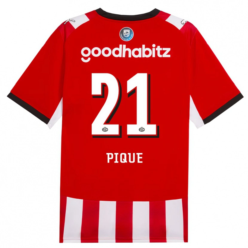 Danxen Herren Naomi Piqué #21 Rot Weiß Schwarz Heimtrikot Trikot 2026/27 T-Shirt Schweiz