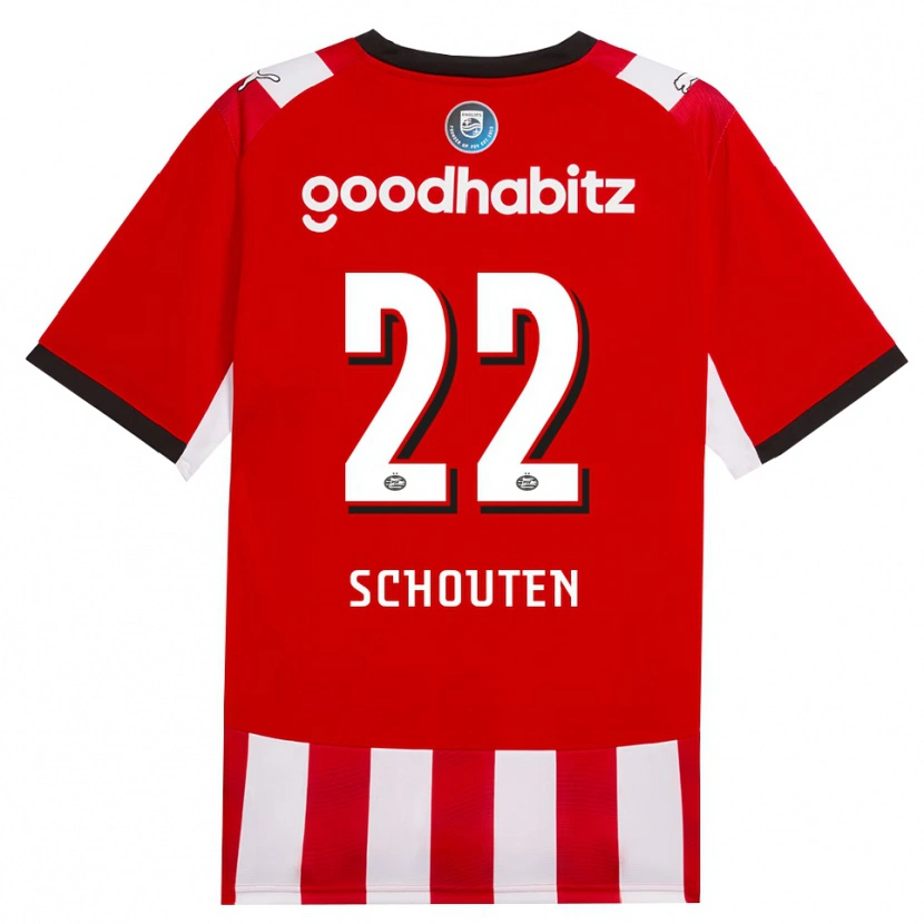 Danxen Herren Jerdy Schouten #22 Rot Weiß Schwarz Heimtrikot Trikot 2026/27 T-Shirt Schweiz