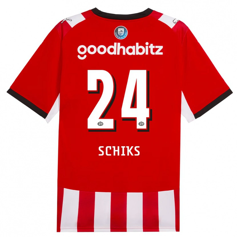 Danxen Herren Niek Schiks #24 Rot Weiß Schwarz Heimtrikot Trikot 2026/27 T-Shirt Schweiz