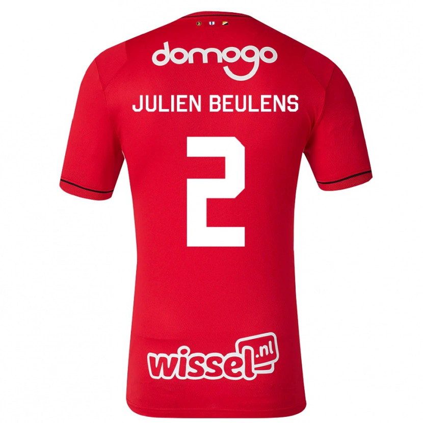 Danxen Herren Julien Beulens #2 Rot Weiß Schwarz Heimtrikot Trikot 2026/27 T-Shirt Schweiz