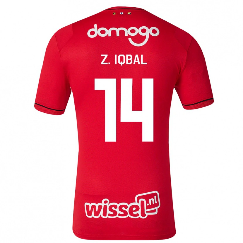 Danxen Herren Zidane Iqbal #14 Rot Weiß Schwarz Heimtrikot Trikot 2026/27 T-Shirt Schweiz
