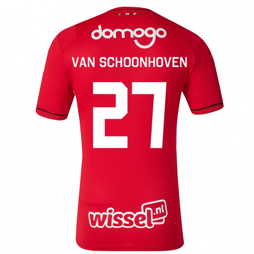 Danxen Herren Nurija Van Schoonhoven #27 Rot Weiß Schwarz Heimtrikot Trikot 2026/27 T-Shirt Schweiz