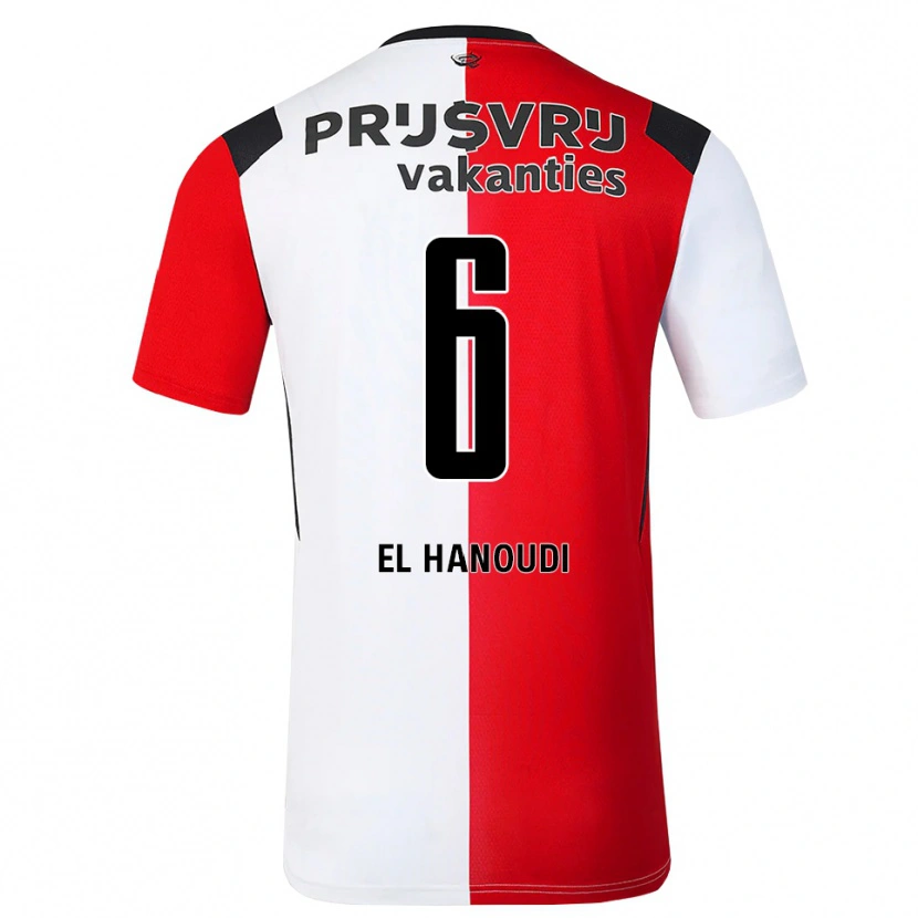 Danxen Herren Yassine El Hanoudi #6 Rot Weiß Schwarz Heimtrikot Trikot 2026/27 T-Shirt Schweiz