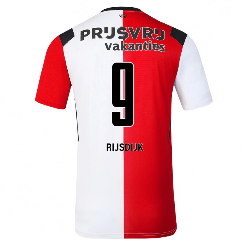 Danxen Herren Pia Rijsdijk #9 Rot Weiß Schwarz Heimtrikot Trikot 2026/27 T-Shirt Schweiz