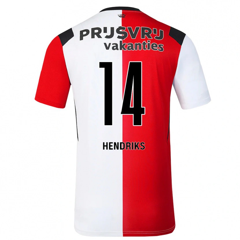 Danxen Herren Kim Hendriks #14 Rot Weiß Schwarz Heimtrikot Trikot 2026/27 T-Shirt Schweiz