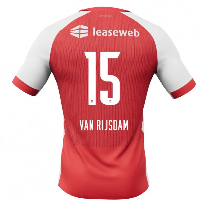 Danxen Herren Julian Van Rijsdam #15 Rot Weiß Schwarz Heimtrikot Trikot 2026/27 T-Shirt Schweiz
