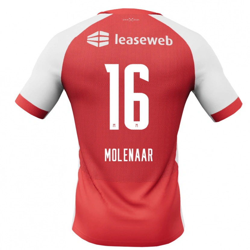 Danxen Herren Finn Molenaar #16 Rot Weiß Schwarz Heimtrikot Trikot 2026/27 T-Shirt Schweiz