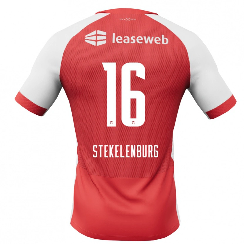 Danxen Herren Sem Stekelenburg #16 Rot Weiß Schwarz Heimtrikot Trikot 2026/27 T-Shirt Schweiz