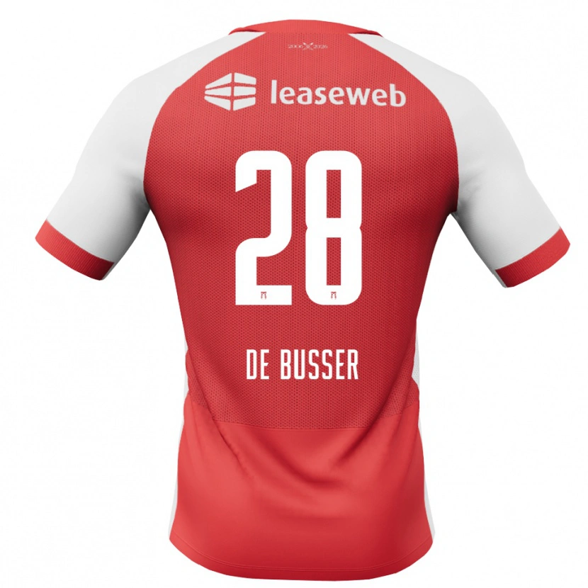 Danxen Herren Jari De Busser #28 Rot Weiß Schwarz Heimtrikot Trikot 2026/27 T-Shirt Schweiz