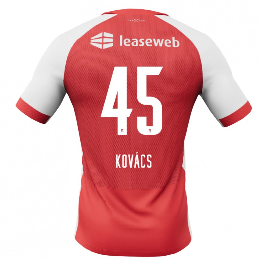 Danxen Herren Bendegúz Kovács #45 Rot Weiß Schwarz Heimtrikot Trikot 2026/27 T-Shirt Schweiz