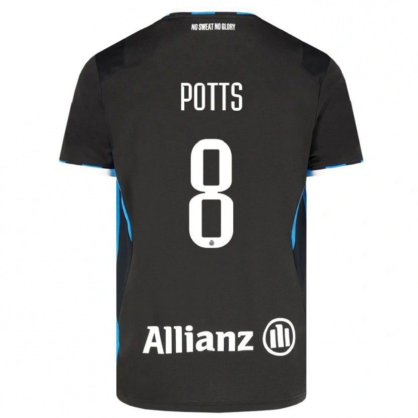 Danxen Herren Freddie Potts #8 Schwarz Rot Blau Heimtrikot Trikot 2026/27 T-Shirt Schweiz