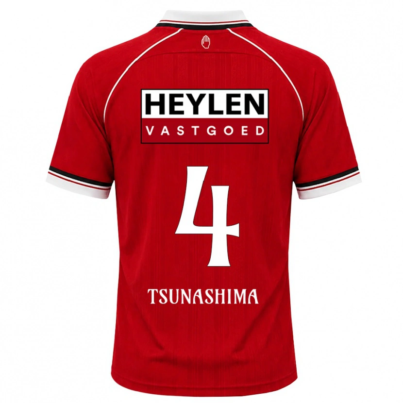 Danxen Herren Yuto Tsunashima #4 Rot Weiß Schwarz Heimtrikot Trikot 2026/27 T-Shirt Schweiz