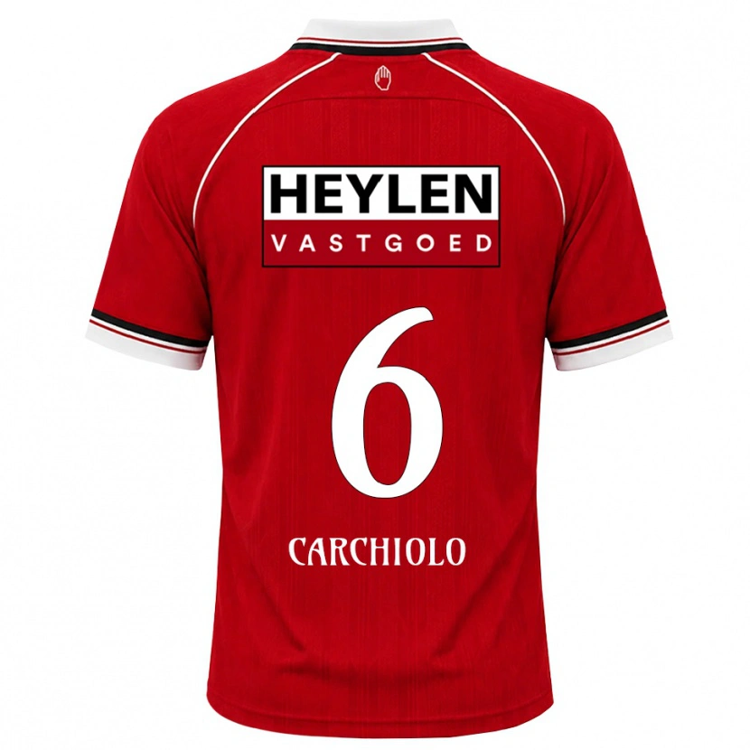 Danxen Herren Ilano Carchiolo #6 Rot Weiß Schwarz Heimtrikot Trikot 2026/27 T-Shirt Schweiz