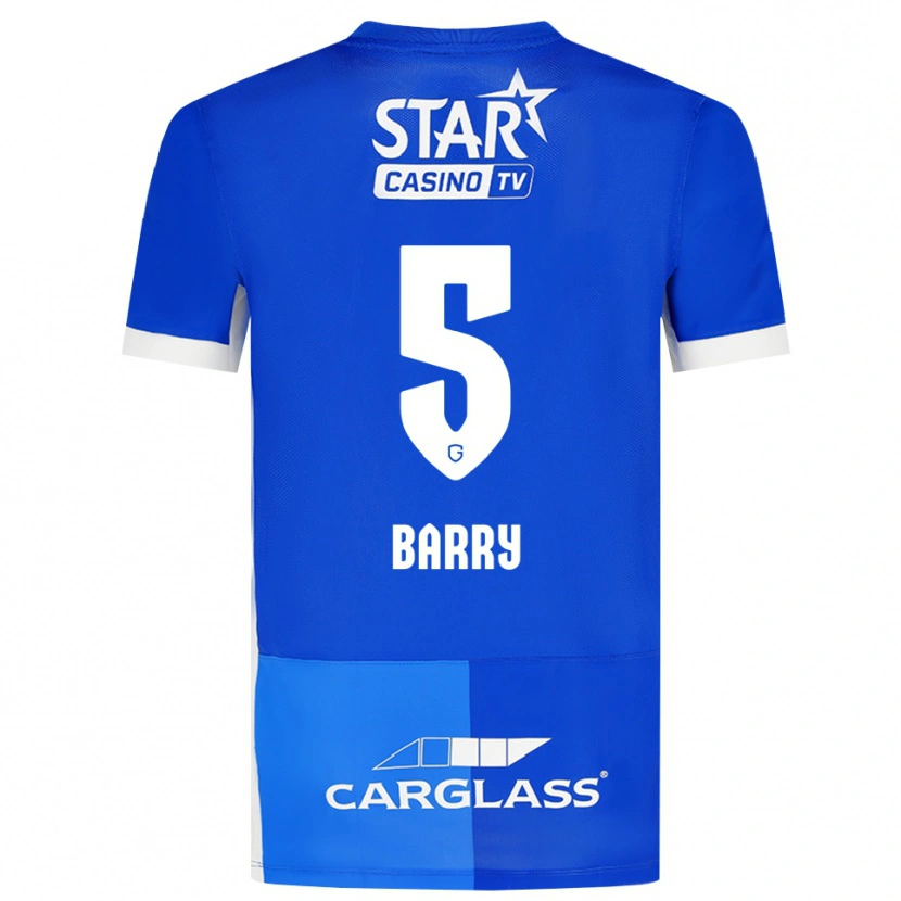 Danxen Herren Alpha Barry #5 Mittelblau Königlichblau Weiß Heimtrikot Trikot 2026/27 T-Shirt Schweiz