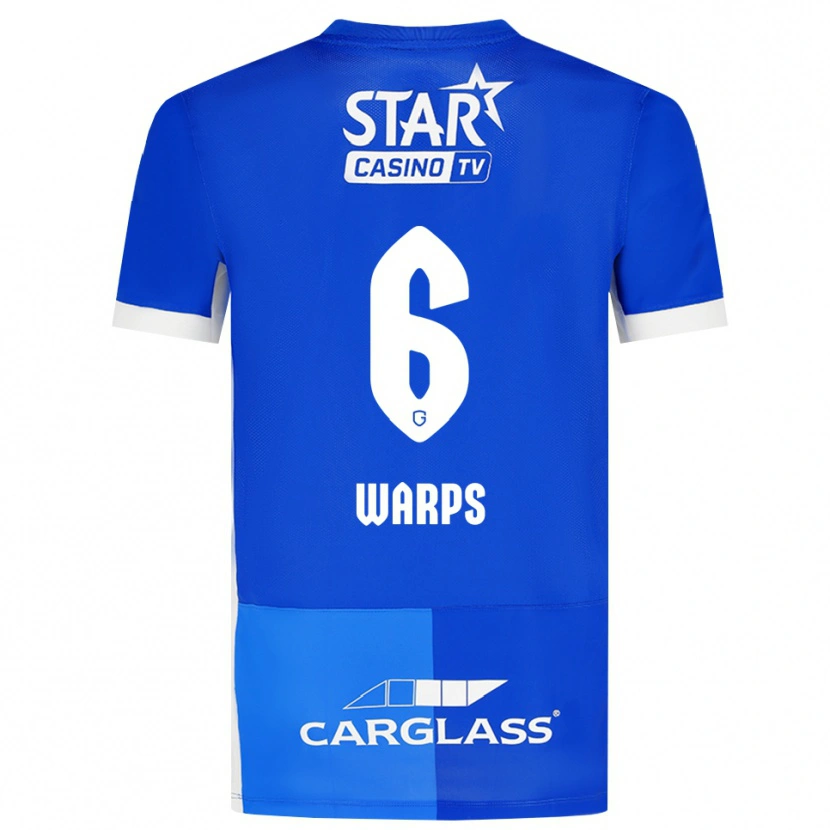 Danxen Herren Isa Warps #6 Mittelblau Königlichblau Weiß Heimtrikot Trikot 2026/27 T-Shirt Schweiz