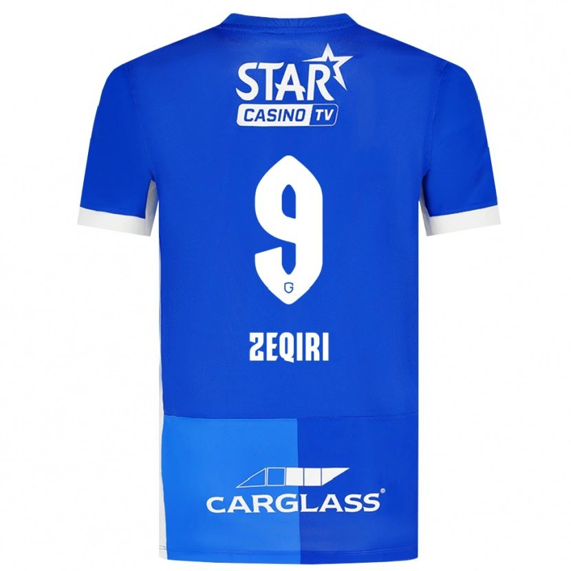 Danxen Herren Andi Zeqiri #9 Mittelblau Königlichblau Weiß Heimtrikot Trikot 2026/27 T-Shirt Schweiz