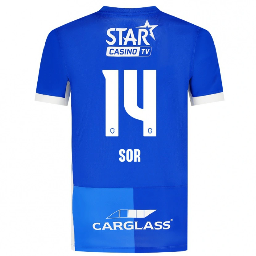 Danxen Herren Yira Sor #14 Mittelblau Königlichblau Weiß Heimtrikot Trikot 2026/27 T-Shirt Schweiz