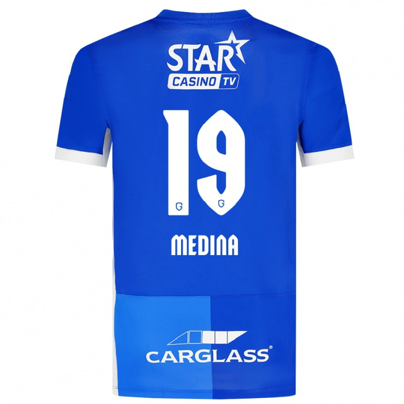 Danxen Herren Yaimar Medina #19 Mittelblau Königlichblau Weiß Heimtrikot Trikot 2026/27 T-Shirt Schweiz