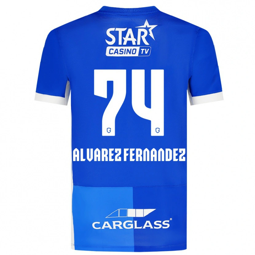 Danxen Herren Loïc Alvarez Fernandez #74 Mittelblau Königlichblau Weiß Heimtrikot Trikot 2026/27 T-Shirt Schweiz