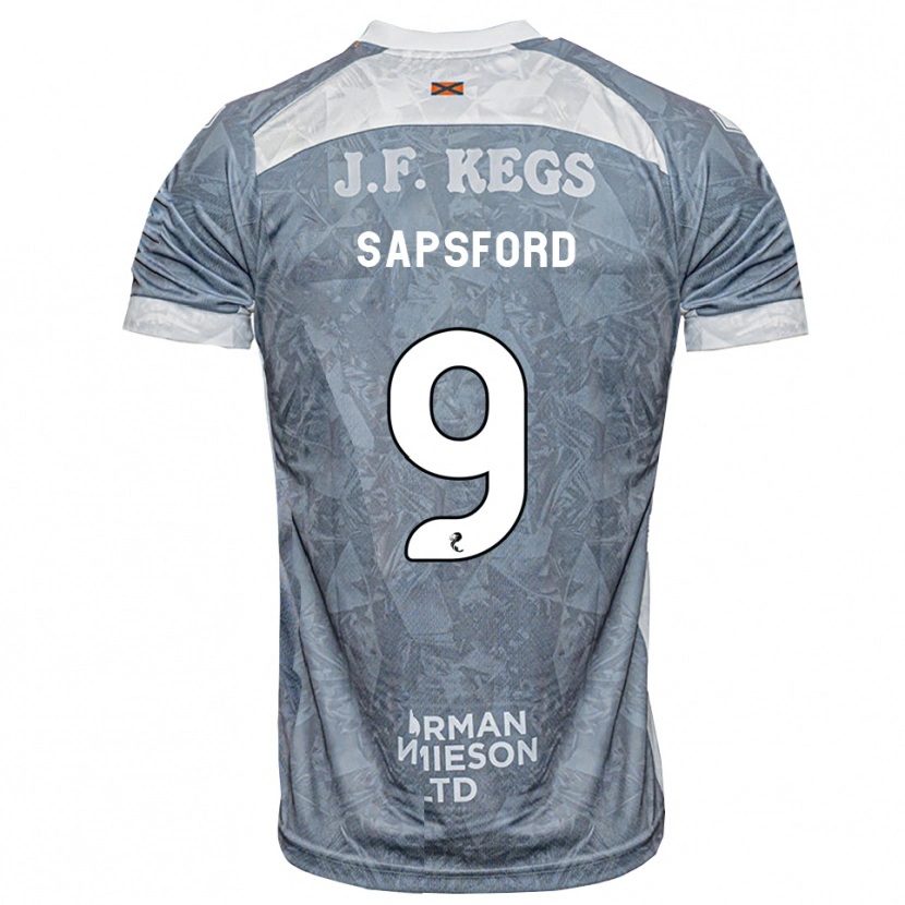 Danxen Herren Zachary Sapsford #9 Hellgrau Auswärtstrikot Trikot 2026/27 T-Shirt Schweiz