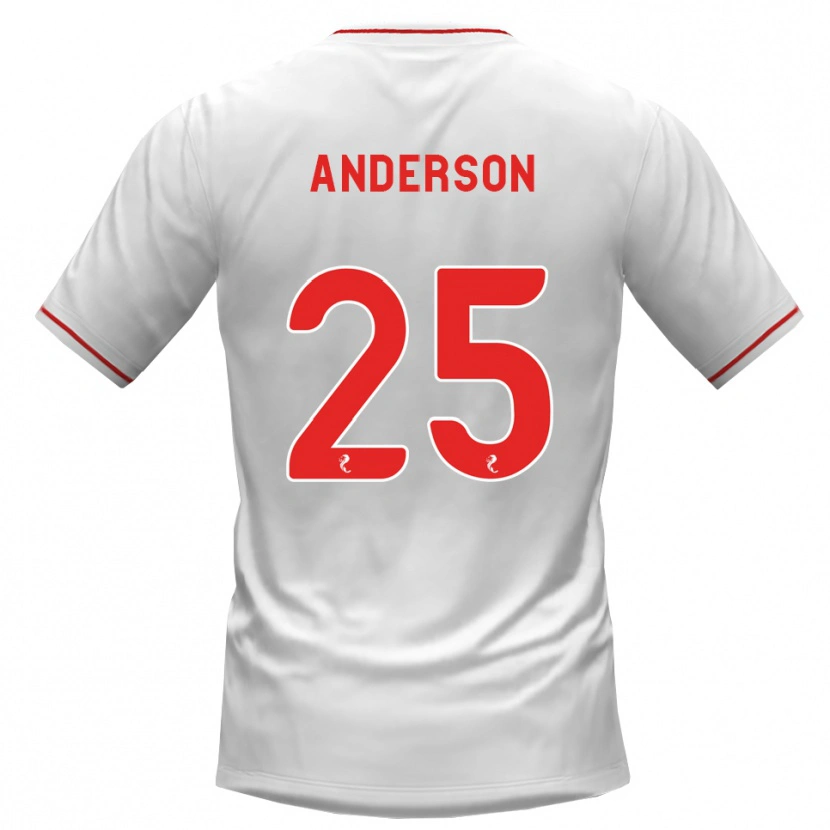 Danxen Herren Bruce Anderson #25 Weiß Rot Auswärtstrikot Trikot 2026/27 T-Shirt Schweiz
