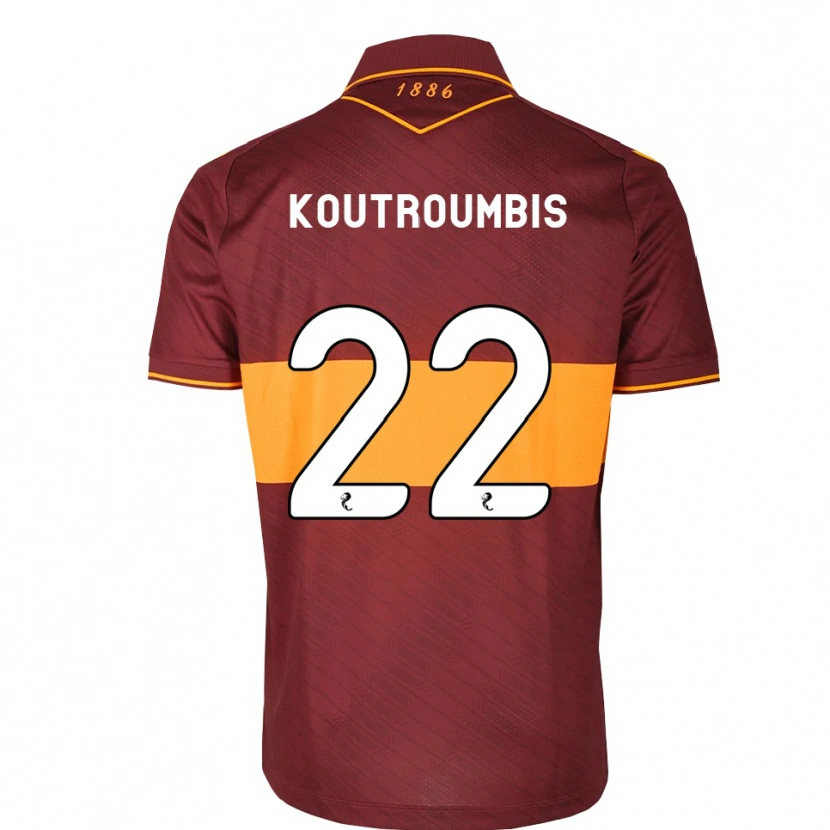 Danxen Herren John Koutroumbis #22 Orange Maroon Auswärtstrikot Trikot 2026/27 T-Shirt Schweiz