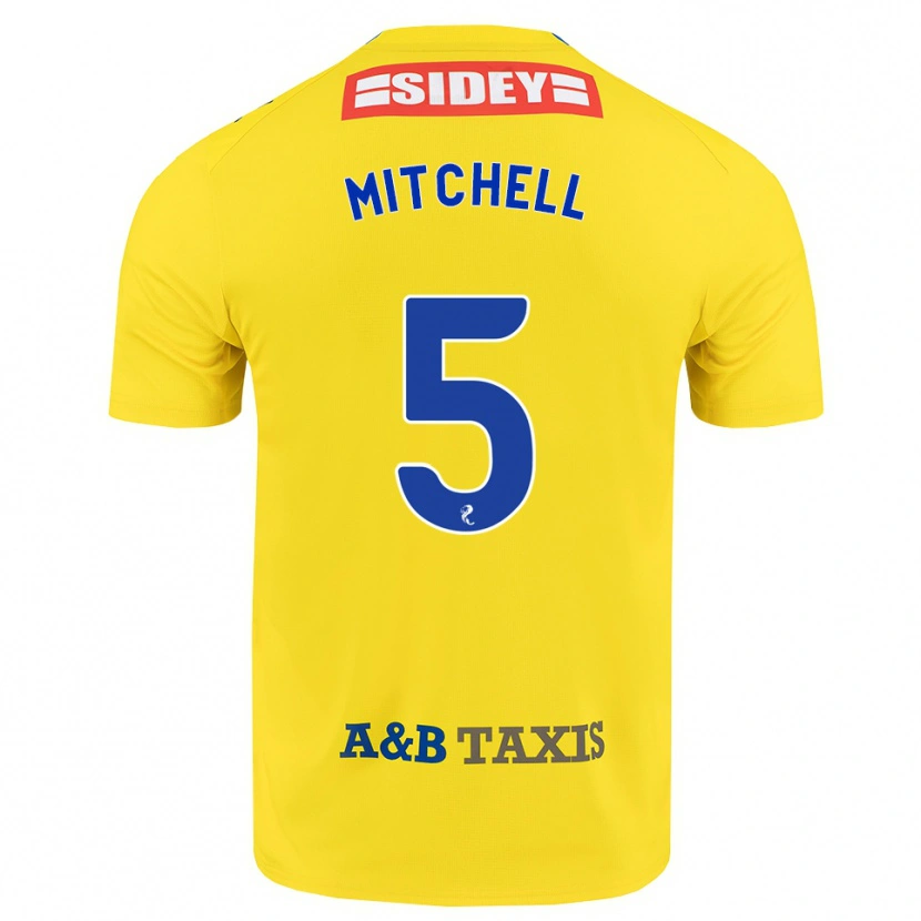 Danxen Herren Zach Mitchell #5 Gelb Blau Schwarz Auswärtstrikot Trikot 2026/27 T-Shirt Schweiz