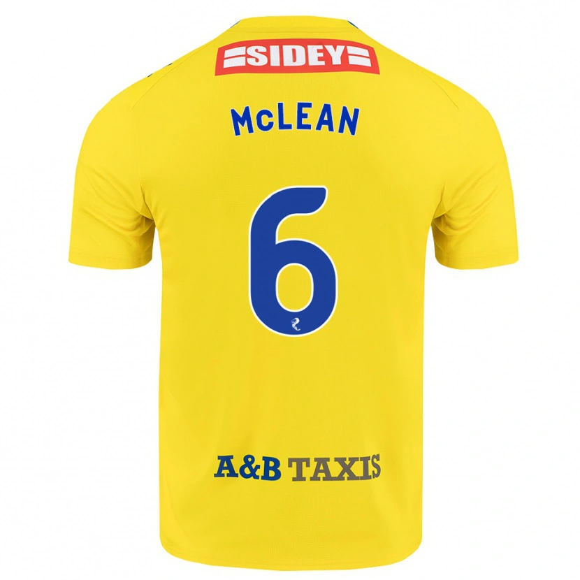 Danxen Herren Elvie Mclean #6 Gelb Blau Schwarz Auswärtstrikot Trikot 2026/27 T-Shirt Schweiz