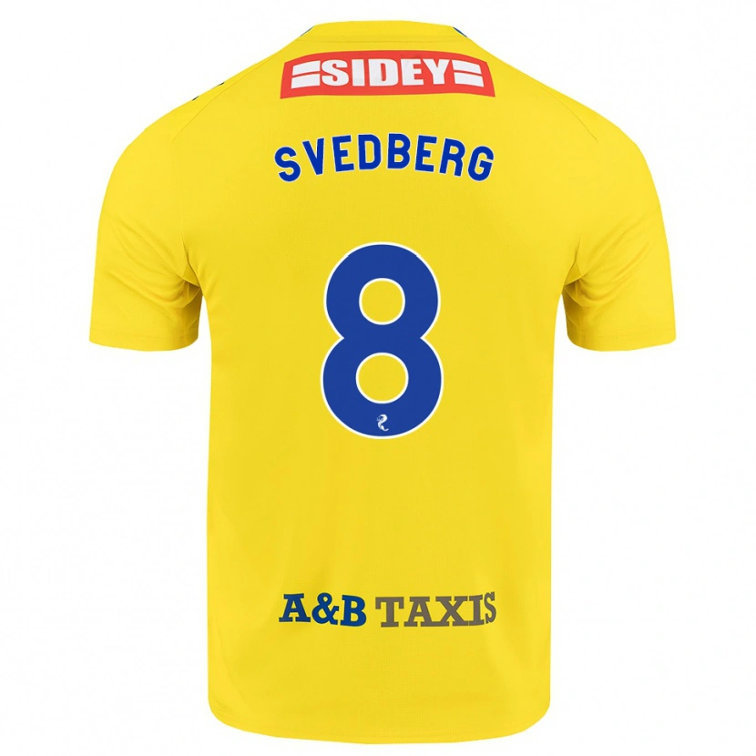 Danxen Herren Jonathan Svedberg #8 Gelb Blau Schwarz Auswärtstrikot Trikot 2026/27 T-Shirt Schweiz