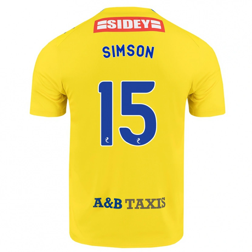 Danxen Herren Steffi Simson #15 Gelb Blau Schwarz Auswärtstrikot Trikot 2026/27 T-Shirt Schweiz