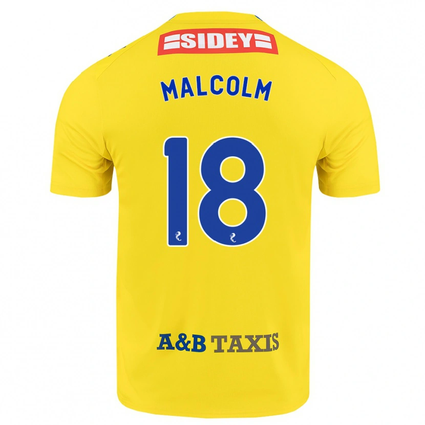 Danxen Herren Jodie Malcolm #18 Gelb Blau Schwarz Auswärtstrikot Trikot 2026/27 T-Shirt Schweiz