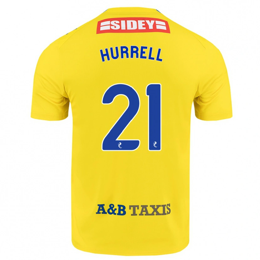 Danxen Herren Olivia Hurrell #21 Gelb Blau Schwarz Auswärtstrikot Trikot 2026/27 T-Shirt Schweiz