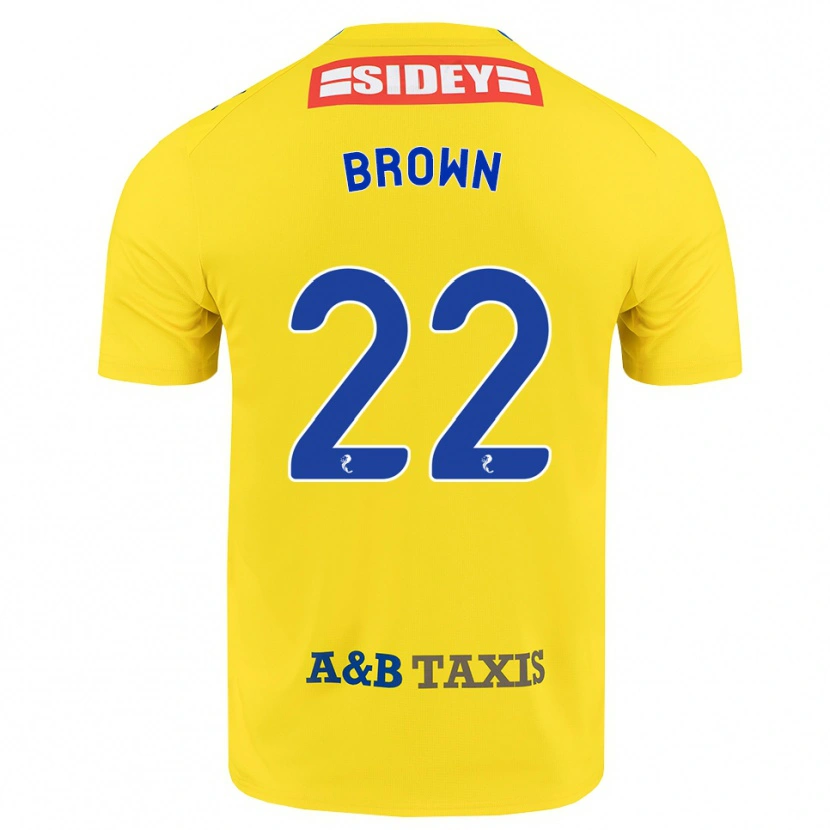 Danxen Herren Cameron Brown #22 Gelb Blau Schwarz Auswärtstrikot Trikot 2026/27 T-Shirt Schweiz