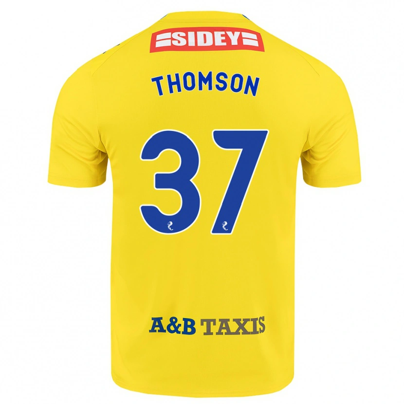 Danxen Herren Kyle Thomson #37 Gelb Blau Schwarz Auswärtstrikot Trikot 2026/27 T-Shirt Schweiz