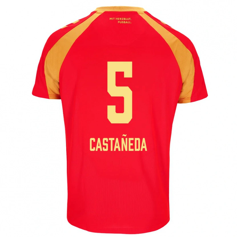 Danxen Herren Santiago Castañeda #5 Rot Orange Schwarz Auswärtstrikot Trikot 2026/27 T-Shirt Schweiz