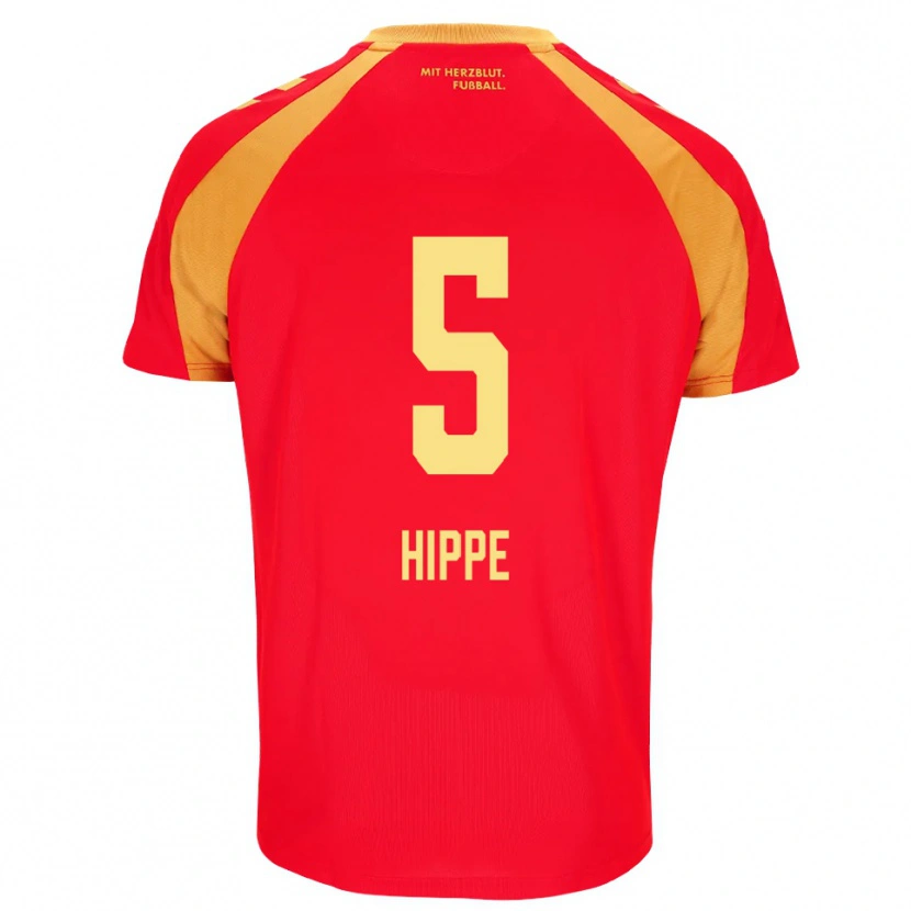 Danxen Herren Maximilian Hippe #5 Rot Orange Schwarz Auswärtstrikot Trikot 2026/27 T-Shirt Schweiz