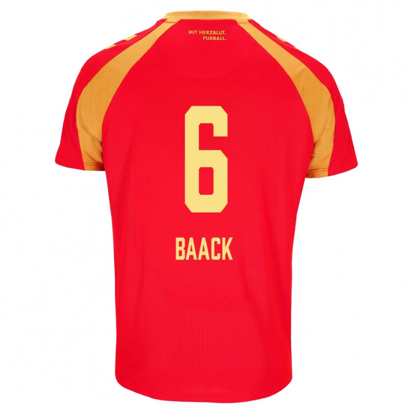 Danxen Herren Tom Baack #6 Rot Orange Schwarz Auswärtstrikot Trikot 2026/27 T-Shirt Schweiz