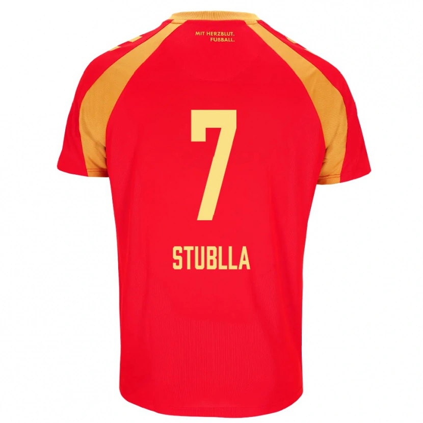 Danxen Herren Shkrep Stublla #7 Rot Orange Schwarz Auswärtstrikot Trikot 2026/27 T-Shirt Schweiz