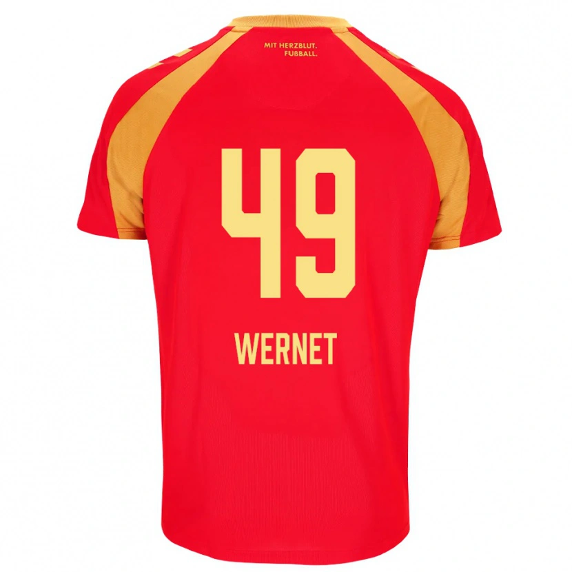 Danxen Herren Vigo Wernet #49 Rot Orange Schwarz Auswärtstrikot Trikot 2026/27 T-Shirt Schweiz