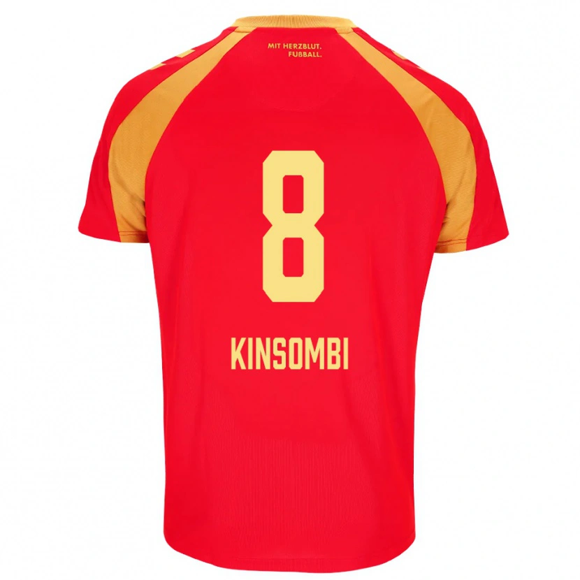 Danxen Herren David Kinsombi #8 Rot Orange Schwarz Auswärtstrikot Trikot 2026/27 T-Shirt Schweiz