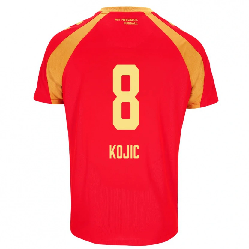 Danxen Herren Medin Kojic #8 Rot Orange Schwarz Auswärtstrikot Trikot 2026/27 T-Shirt Schweiz