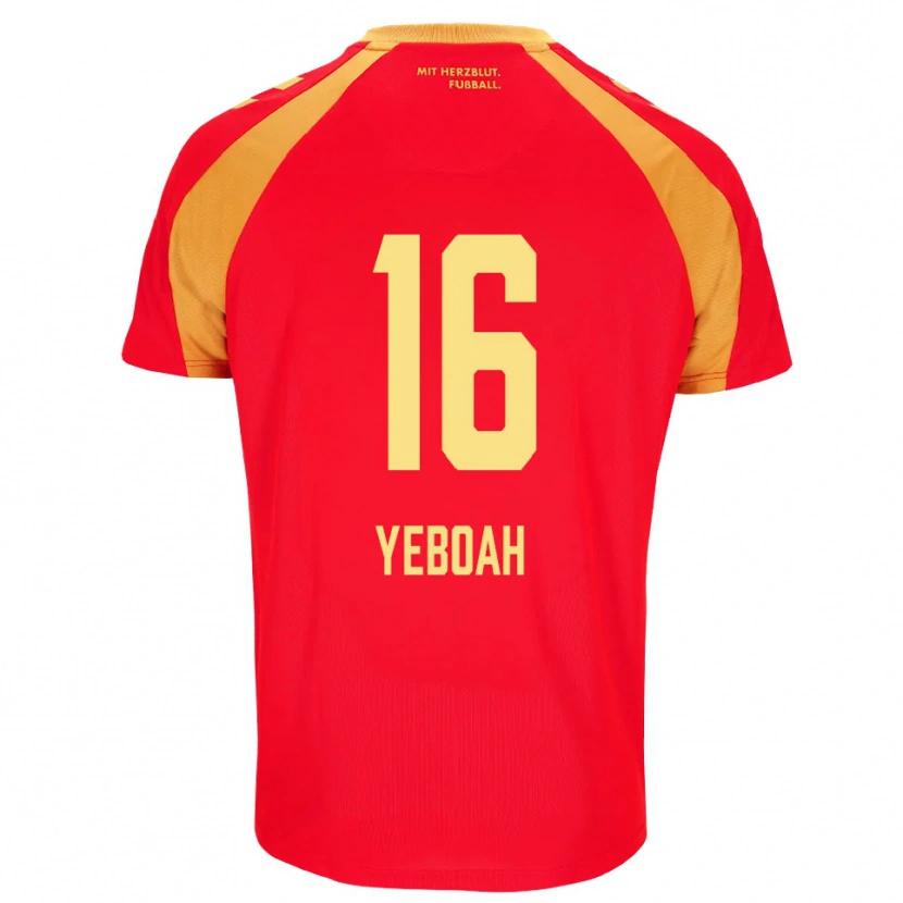Danxen Herren Isaaq Yeboah #16 Rot Orange Schwarz Auswärtstrikot Trikot 2026/27 T-Shirt Schweiz