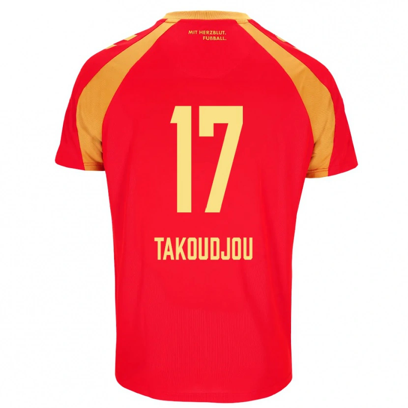 Danxen Herren Alan Takoudjou Somolinos #17 Rot Orange Schwarz Auswärtstrikot Trikot 2026/27 T-Shirt Schweiz